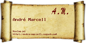 André Marcell névjegykártya