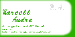 marcell andre business card